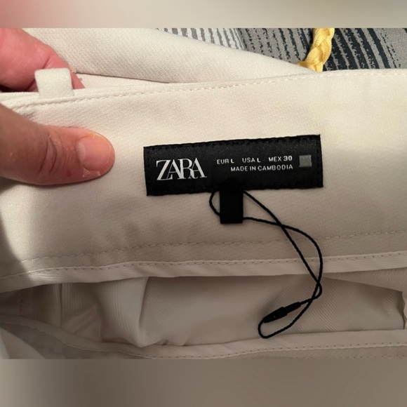 Zara high waisted belted pants- Large NWOT - Picture 9 of 10
